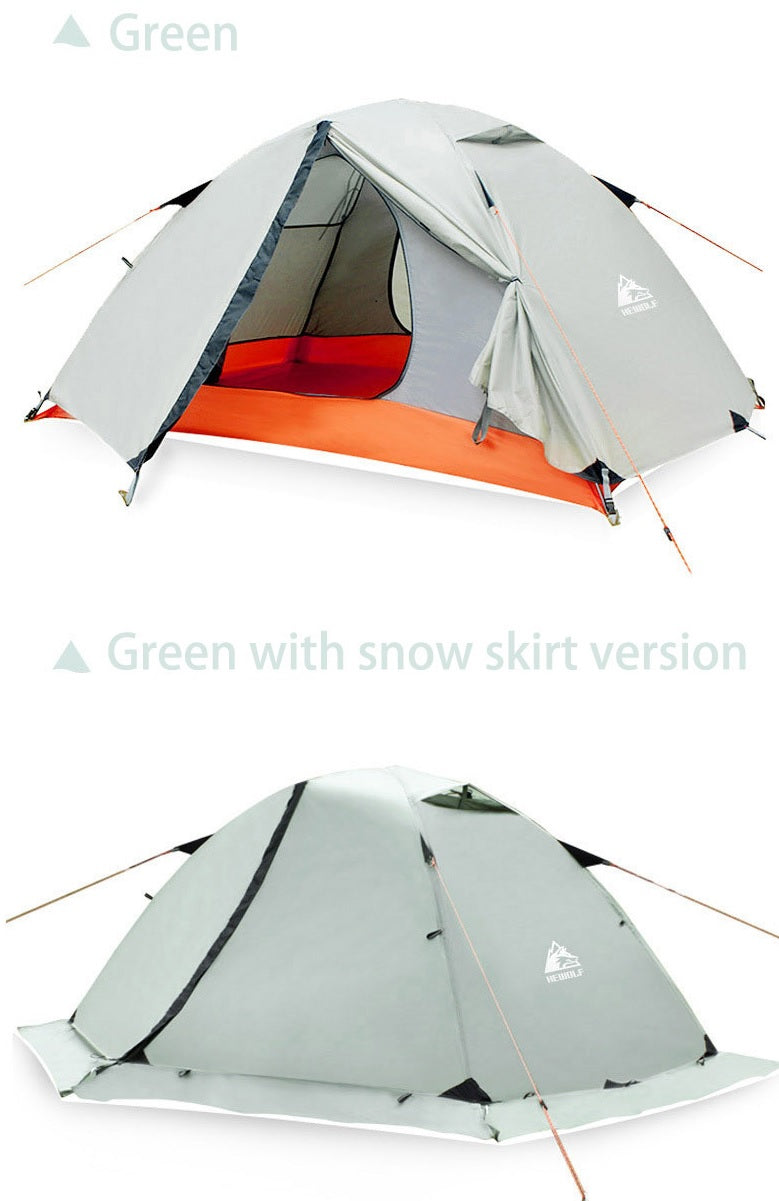 Double-layer 7000PU 2 Person Snow Tent - Light Green - Tent - //