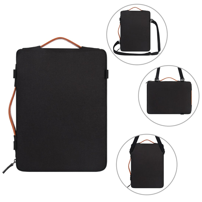 Multi-use Strap Laptop Sleeve Bag With Handle For 10" 13" 14" 15.6" 17" Inch Notebook Shockproof Computer Bag Black - Laptop Bag - //