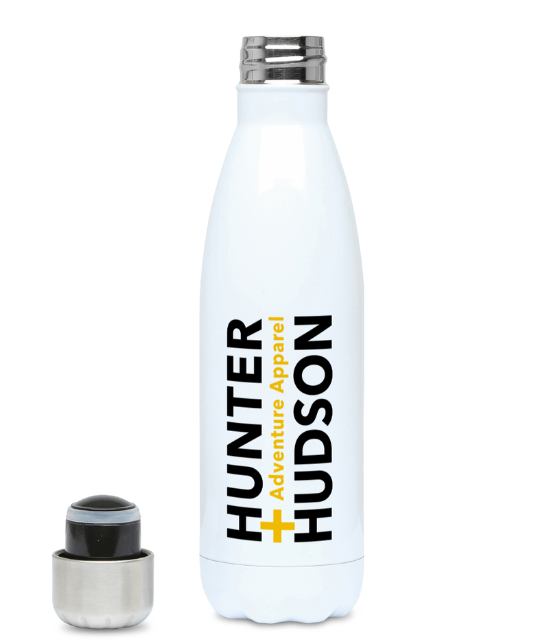 H+H 500ml Insulated Water Bottle BPA Free, Leak-Proof in White - White - Bottle - Hunter + Hudson