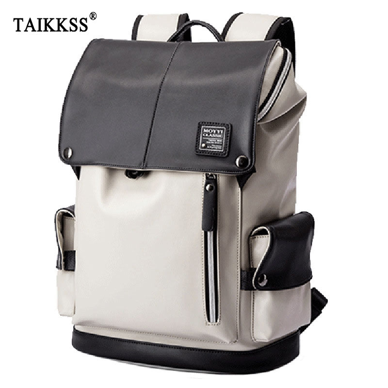 Leather Laptop Waterproof Travel Quality Backpack Bag - Backpack - //