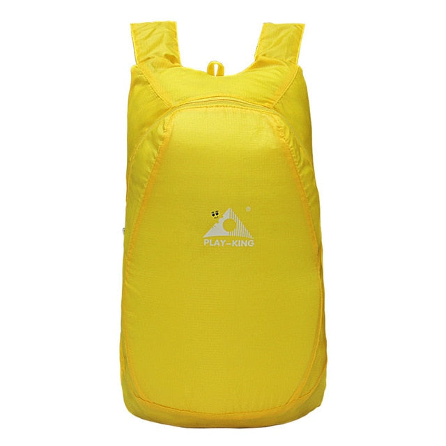 Foldable Pocket Backpack / Travel Bag 20L - Yellow - Folding Backpack - //