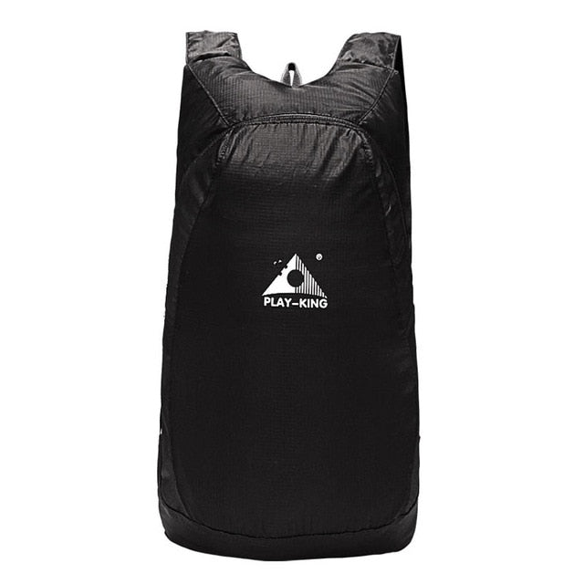 Foldable Pocket Backpack / Travel Bag 20L - Black - Folding Backpack - //