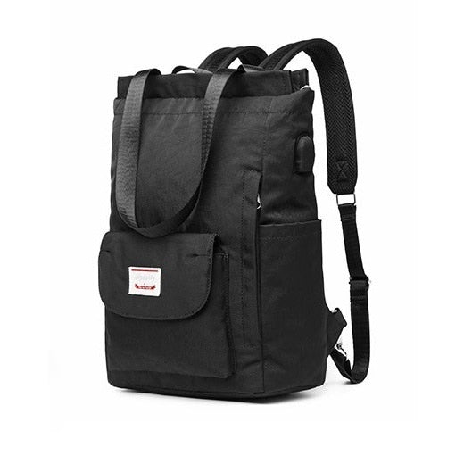 Everyday Waterproof Laptop Backpack / Shoulder Bag / HandBag - black / 13-14 inch - Backpack - //