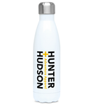 H+H 500ml Insulated Water Bottle BPA Free, Leak-Proof in White - Bottle - Hunter + Hudson