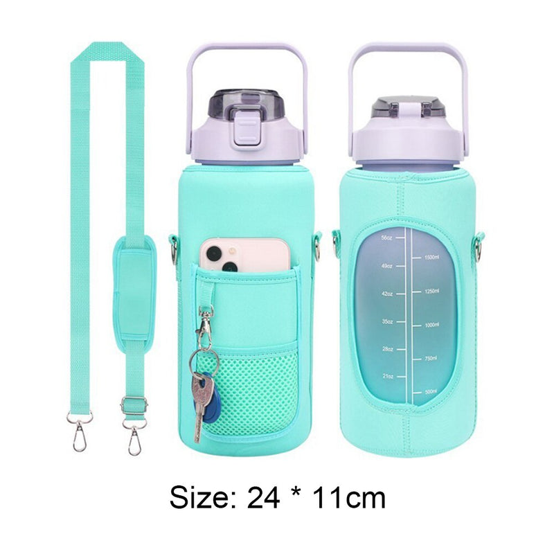 2L Water Bottle Covers Cellphone Holder Large Capacity Water Bottles Holder Bag Thermos Sleeve - Water Bottle Sleeve 10 - Water Bottle - Hunter + Hudson