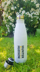 H+H 500ml Insulated Water Bottle BPA Free, Leak-Proof in White - Bottle - Hunter + Hudson
