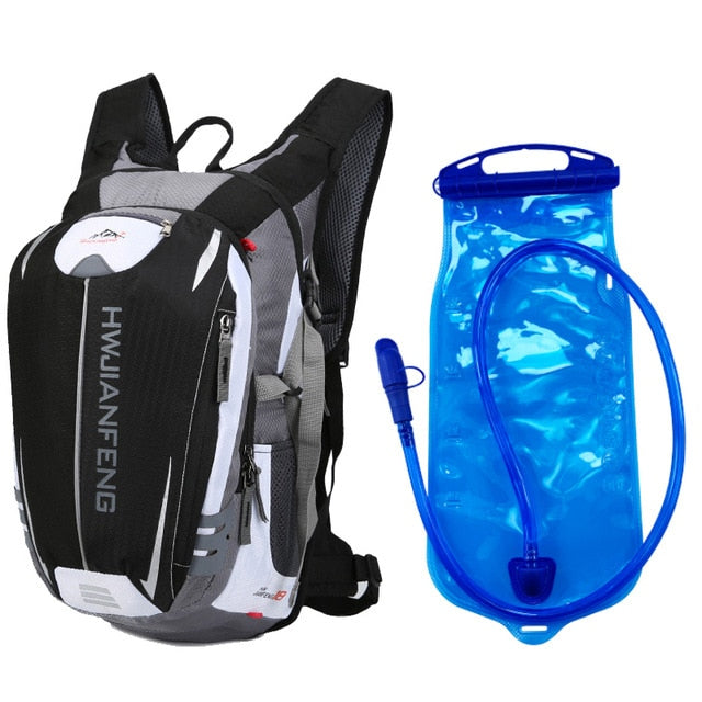 Waterproof Backpack With Hydration Pack Set 18L - Black and Bladder - Backpack - //