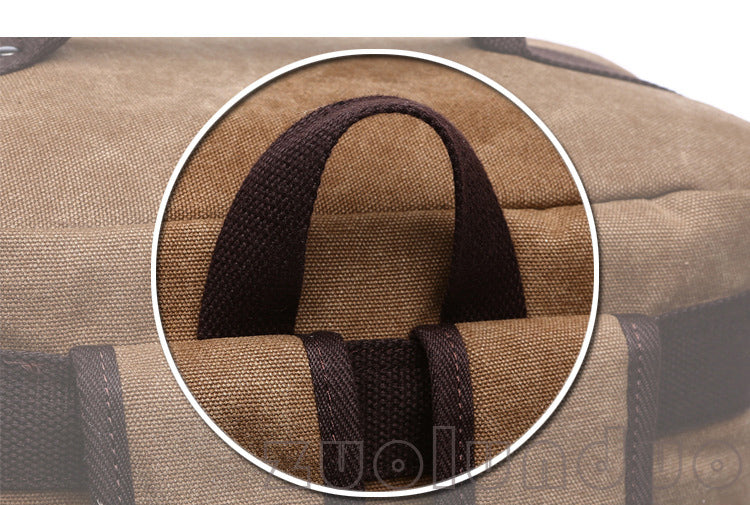 Vintage High Quality Canvas Travel Backpack - Backpack - //