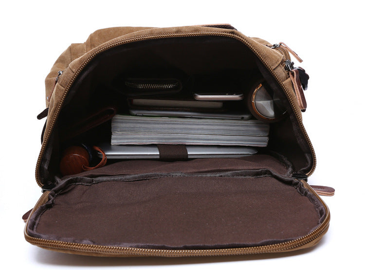 Vintage High Quality Canvas Travel Backpack - Backpack - //