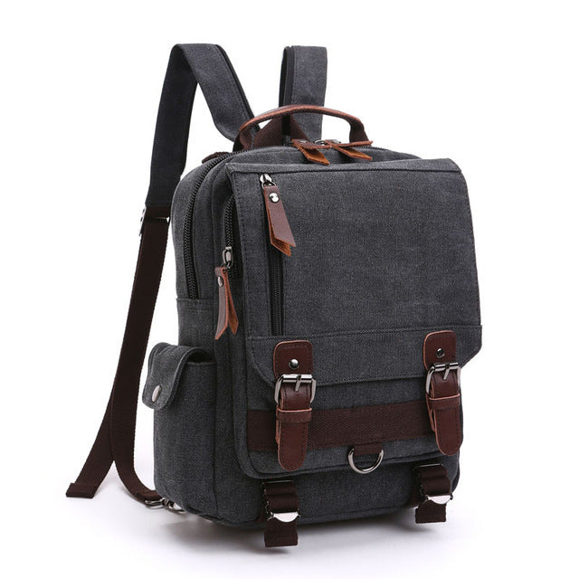 Canvas messenger shop bag backpack