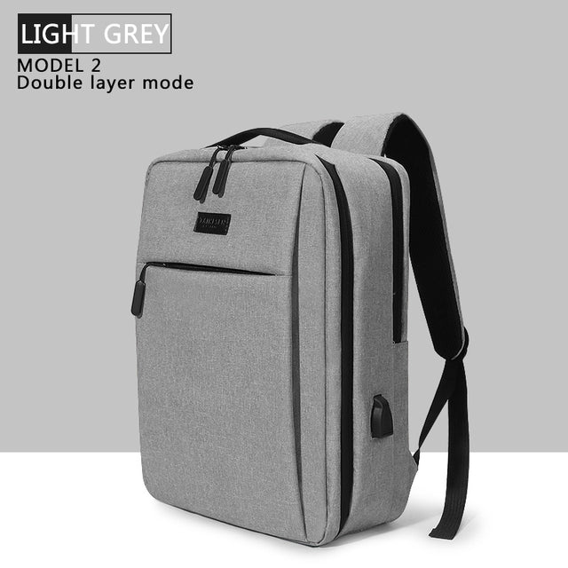Laptop bag 15.6 Inch / 16 Inch / 17.3 Inch City Commute Backpack Rucksack - MODEL 2-LIGHT GREY / Medium - Backpack - //