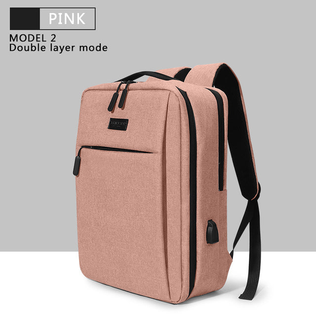 Laptop bag 15.6 Inch / 16 Inch / 17.3 Inch City Commute Backpack Rucksack - MODEL 2-PINK / Medium - Backpack - //