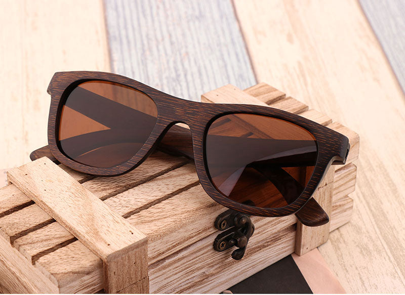 Polarized Bamboo Sunglasses - Sunglasses - //