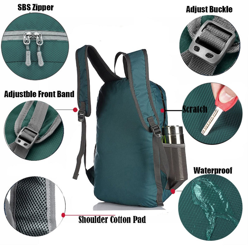 Ultra Lightweight Packable Backpack Small Water Resistant Travel Hiking - Backpack - //