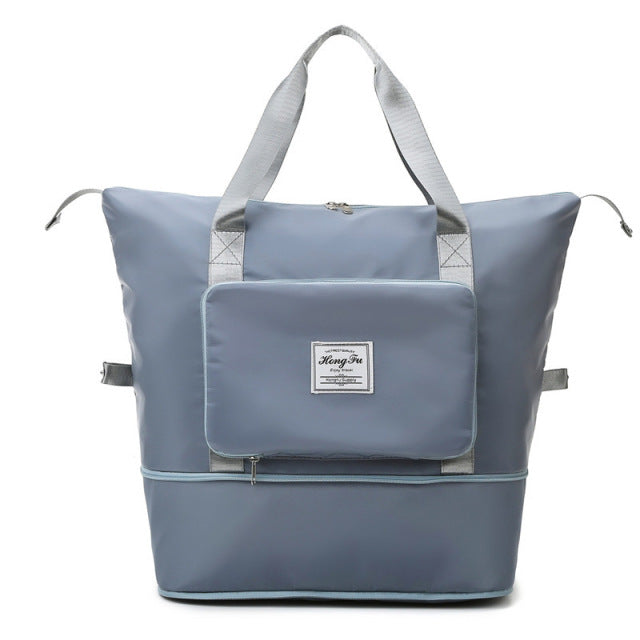 Foldable Large Capacity Travel Handbag - Light Blue - Handbag - //