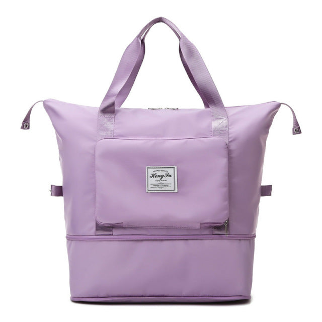 Foldable Large Capacity Travel Handbag - Purple - Handbag - //