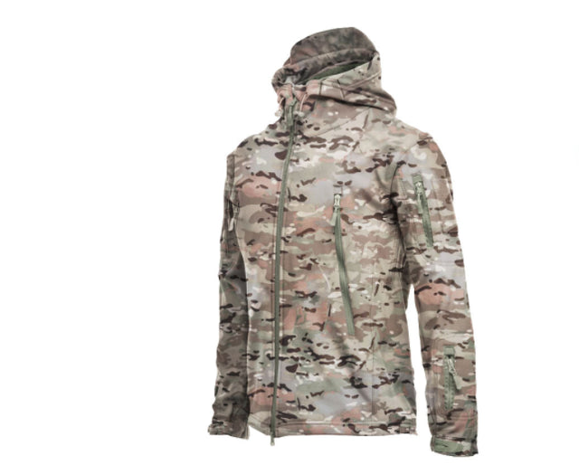 All Season Waterproof Hooded Outdoor Windbreaker - CP Camouflage / 4XL - Windbreaker - //