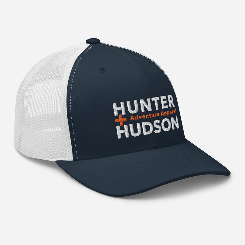 H+H YP Classics® 6-Panel Premium Snapback Retro Trucker Cap - Navy/ White - Cap - Hunter + Hudson